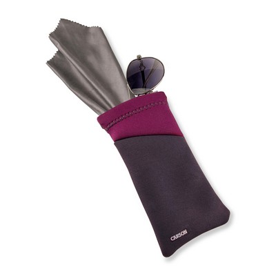 Carson Travel Eyeglass Case - Plum