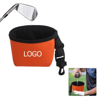 Waterproof Golf Club Cleaning Bag w/Detachable Clip