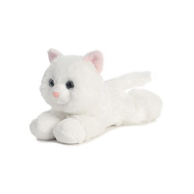 8" White Cat Stuffed Animal Plush Toy
