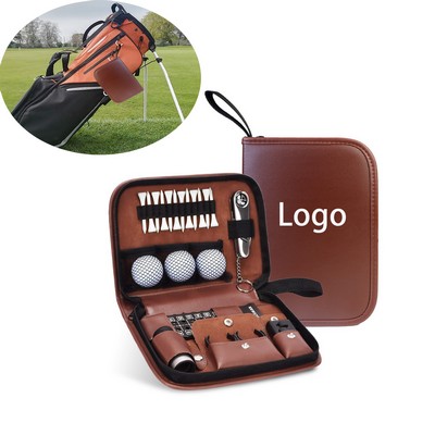 Golf Tool Accessories Set with PU Handbag