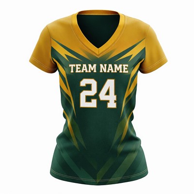Women Football Fanwear Jersey Sublimated With Mesh Siding 280GSM