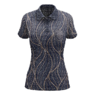 Women's Sublimated Performance Short Sleeve Polo Shirt Mesh