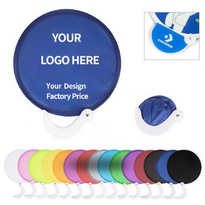 Pop Up Foldable Hand Fan with Handle