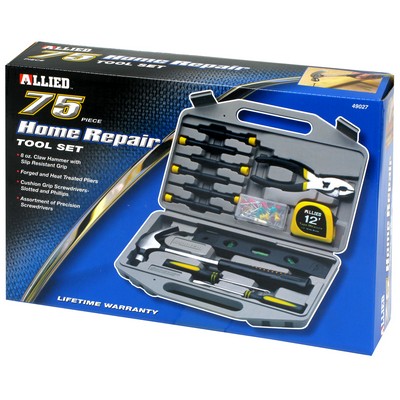 Allied 75-Piece Home Repair Tool Set w/Case