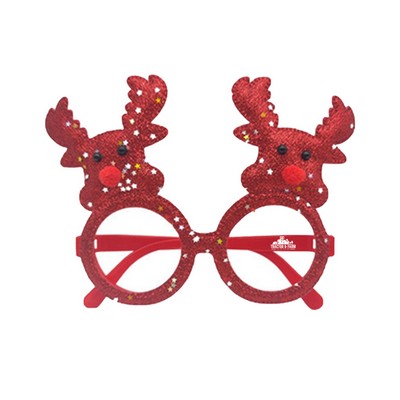 Christmas Decorative Glasses with Reindeer Design