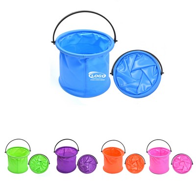 Collapsible Portable Fishing Water Bucket With Handle