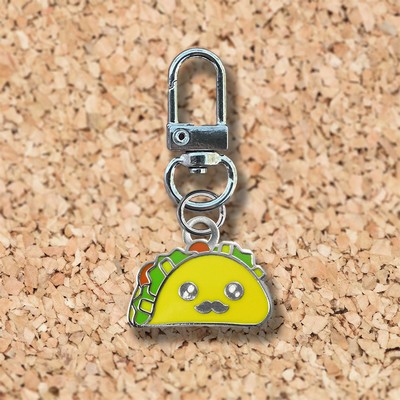 Smooth Enamel Zipper Charm 1.75"