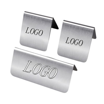 Stainless Steel Table Sign
