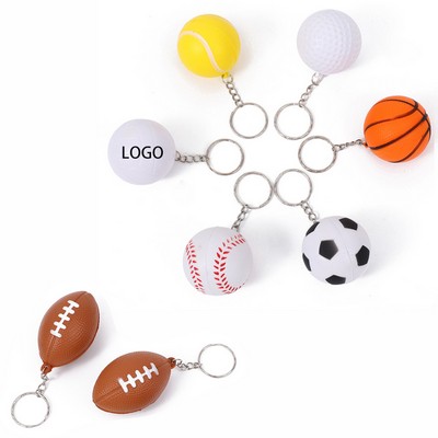 PU Stress Ball Keychain Pendant