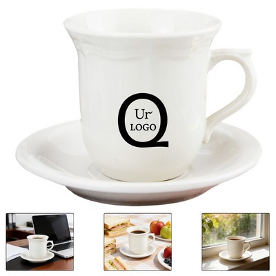 7.8 Oz Bell-Shaped Cup And Saucer Sets