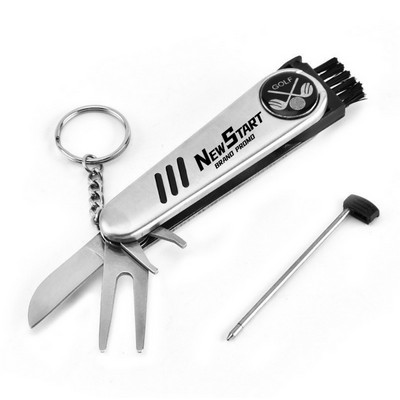Stainless Steel 7-in-1 Multi-Function Golf Tool
