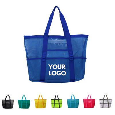 Large Mesh Tote Beach Bag Waterproof Lightweight Summer for Pool Vacation Travel Market Camping