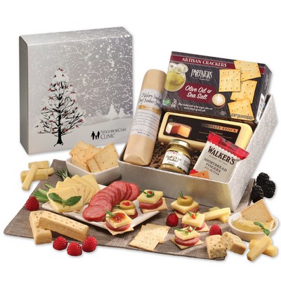 Shelf Stable Snack Lover's Gift Box with Cardinals in Tree Sleeve
