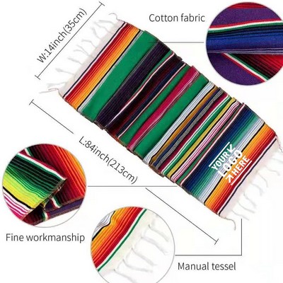Mexican Serape Picnics Table Runner