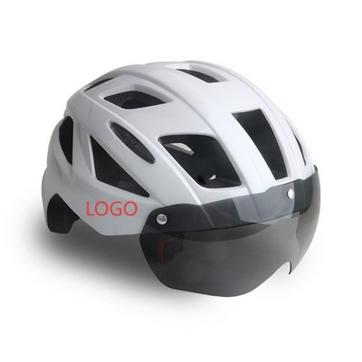 Adjustable Road Cycling Helmet with Magnetic Visor