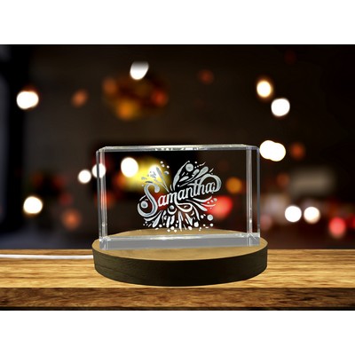 Samantha 3D Engraved Crystal Trophy Award