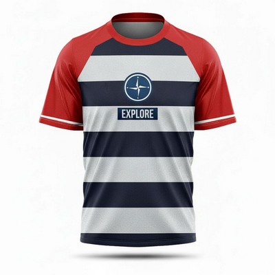 Unisex Sublimated Crew Neck Short Sleeve T-Shirt 180GSM