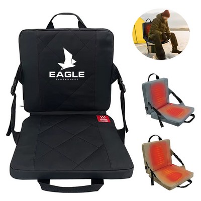 Adjustable Foldable Heated Stadium Seats Cushion with Zipper