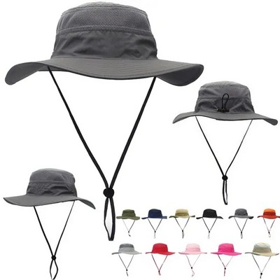 Wide Brim UV Protection Sun Bucket Hat