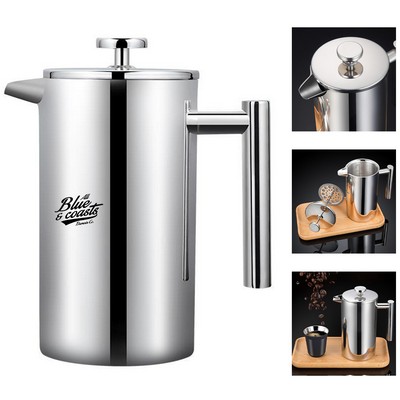 27 Oz Stainless Steel French Press Coffee Maker