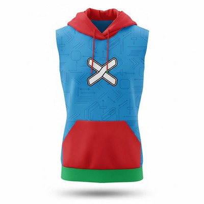 Unisex Lightweight Sleeveless Hoodie Sublimated