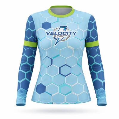 Women's Pinhole Mesh Long Sleeve T Shirt Sublimated