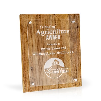 Rustico Reclaimed Wood Plaque Award - Large