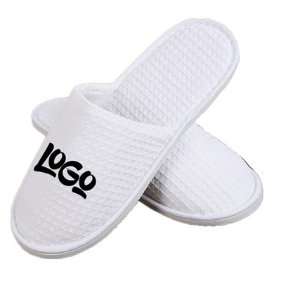 Disposable Closed Toe Waffle Slippers