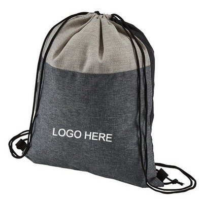 Heathered N' Jute Drawstring Backpack
