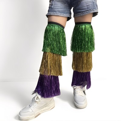 Mardi Gras Tassel Leg Warmers