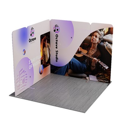 MagLock L-Shape Fabric Booth Display Kit A - 9'w x 6.5'h
