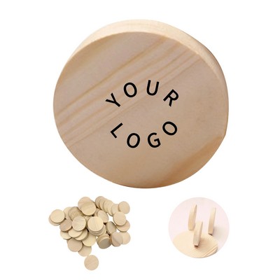 Natural Round Wood Coin 1.5" Blank For Mark