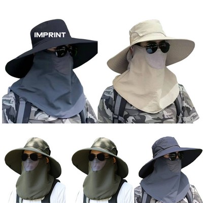 Outdoor Face Mask Wide Brim Hat Set
