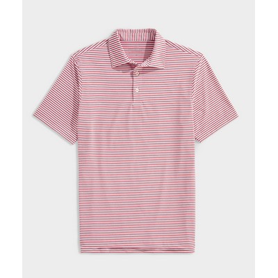 Vineyard Vines Men's Custom Heathered Winstead Stripe Sankaty Polo