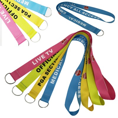 3/4" Lanyard With A Single Ring