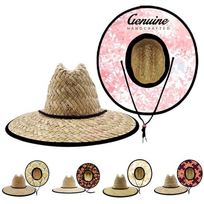 Woven Patch Straw Hat