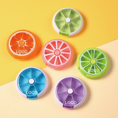 7-Day Revolving Portable Plastic Pill Organizer