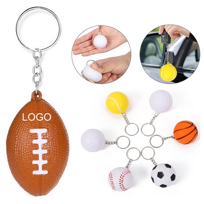 PU Foam Ball Keychain Stress Relief Toy