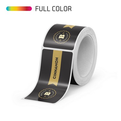 Full Color Rectangle Roll Label - Up to 36.01-39.00 Square Inches