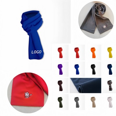 Embroidery Fleece Warm Winter Scarf (Delivered Within 20 Calendar Days)