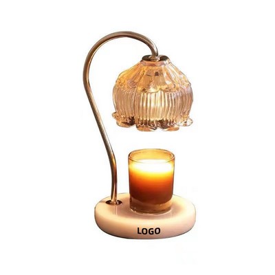 Marble Aromatherapy Wax Melter Lamp with Adjustable Heat and Night Light