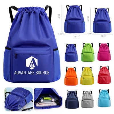 Waterproof Drawstring Travel Gym Backpack