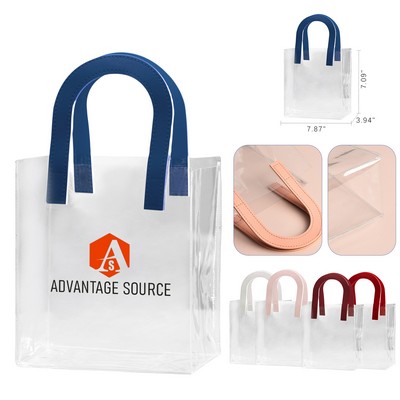 PVC Transparent Tote Bag W/ U-Shaped Handle