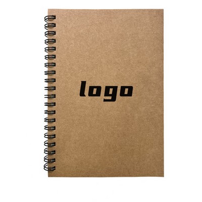 Compact A5 Kraft Paper Spiral-Bound Journal