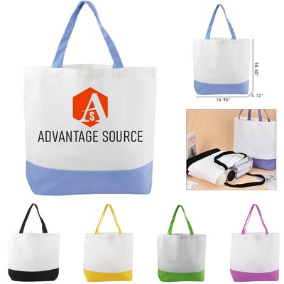 12 Oz. Canvas Tote Bag Two Tone