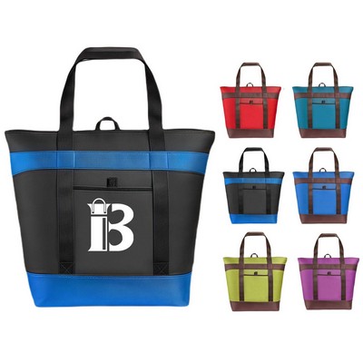 15L Two Tone Oxford Insulated Cooler Tote Bag w/ Handle