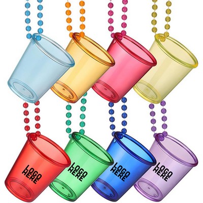 Beaded Chain Shot Glass Necklace