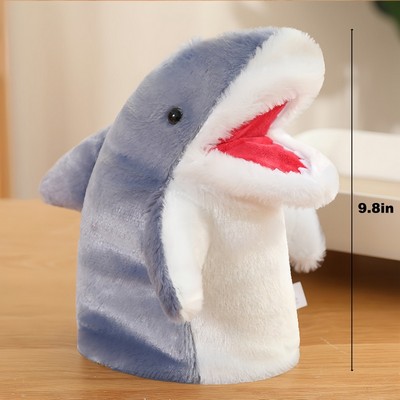 Interactive Shark Puppet Glove Toy with Moving Jaw