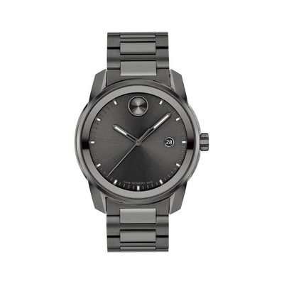 Movado Bold Gents IP Gunmetal Steel Watch