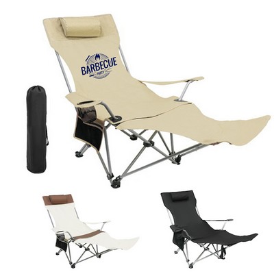 Adjustable Reclining Camping Chair with Footrest